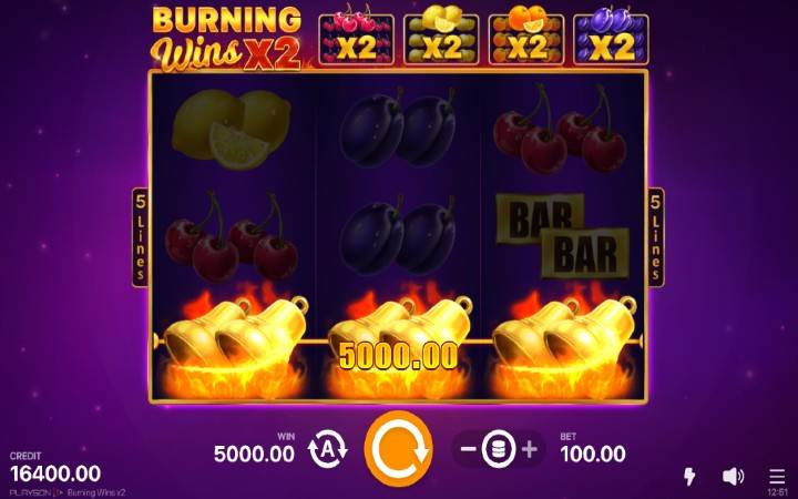 online casino bonus-burning wins X2-playson