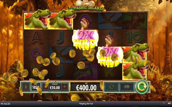 Wild Trail BOnus-Jurassic Island 2-online casino bonus
