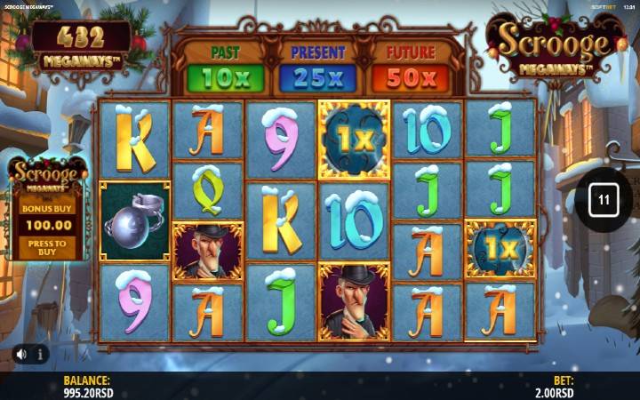 Scrooge Megaways-božić-christmas-online casino bonus-iSoftBet