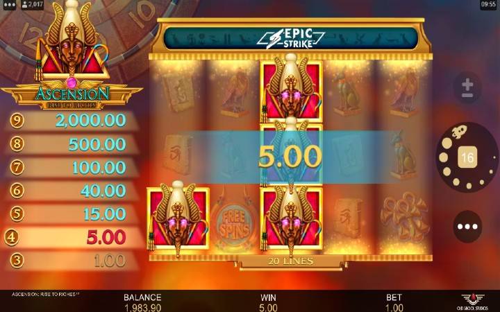 Scatter-online casino bonus-ascension rise to riches