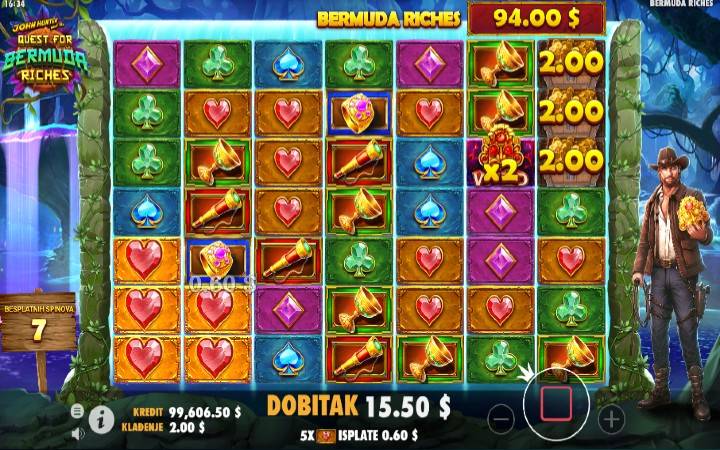 besplatni spinovi-John Hunter and the Quest for Bermuda Riches-džoker sa množiocem