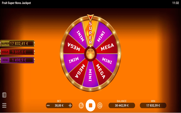 Točak sreće-džekpot bonus-Mini-Mega-Super-Fruit Super Nova Jackpot-online casino bonus-evoplay