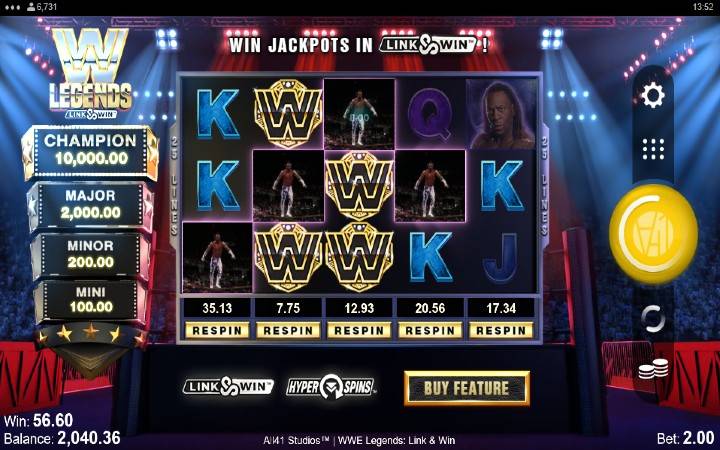 Džoker-WWE LEgends Link and Win-online casino bonus-microgaming