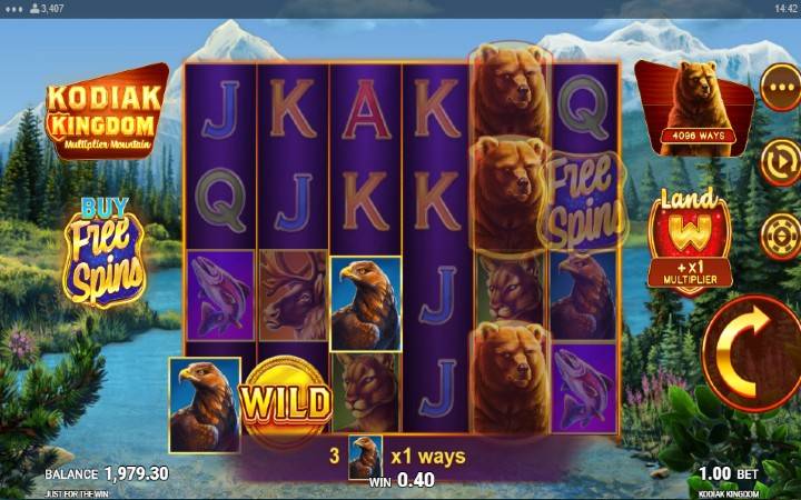 Džoker-online casino bonus-kodiak kingdom-microgaming-wild-zlatne kovanice-medved