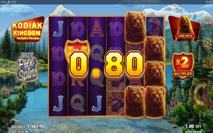 džoker sa množiocem-online casino bonus-kodiak kingdom-microgaming-medved-množilac