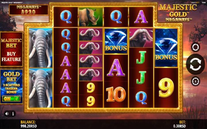 Majestic Gold Megaways-online casino bonus-iSoftBet-osn