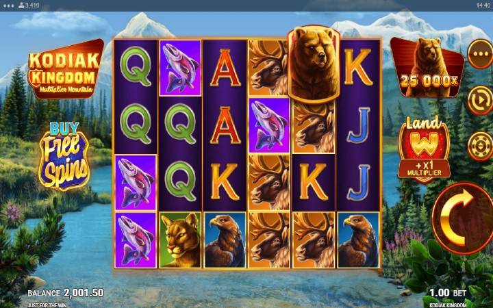 Kodiak Kingdom-online casino bonus-microgaming-životinje-los-orao