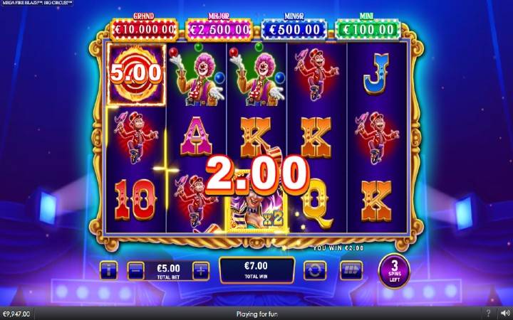 Besplatni spinovi-online casino bonus-mega fire blaze big circus-playtech-džoker sa množiocem