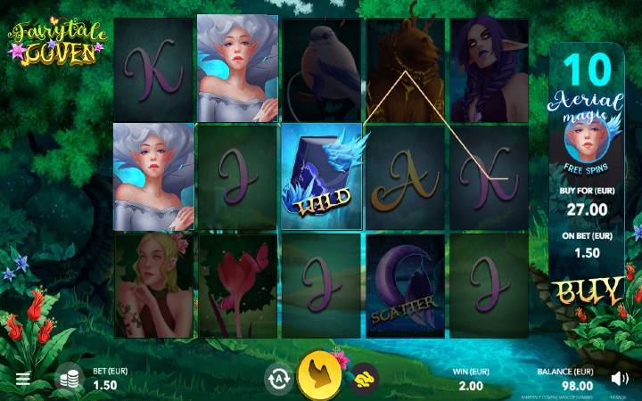 Džoker-fairytale coven-online casino bonus-mascot-dobitak