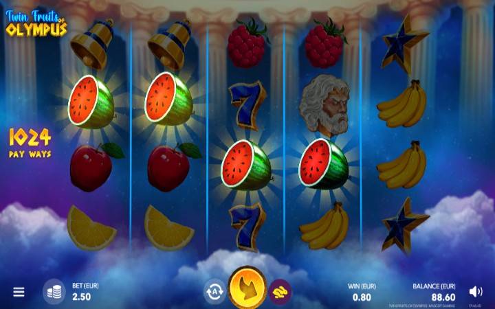 lubenica-voćkice-zevs-twin fruits of olympus-online casino bonus-mascot
