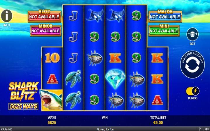 Shark Blitz Jackpot Blitz-playtech-online casino bonus-osnovna igra-more-ajkule