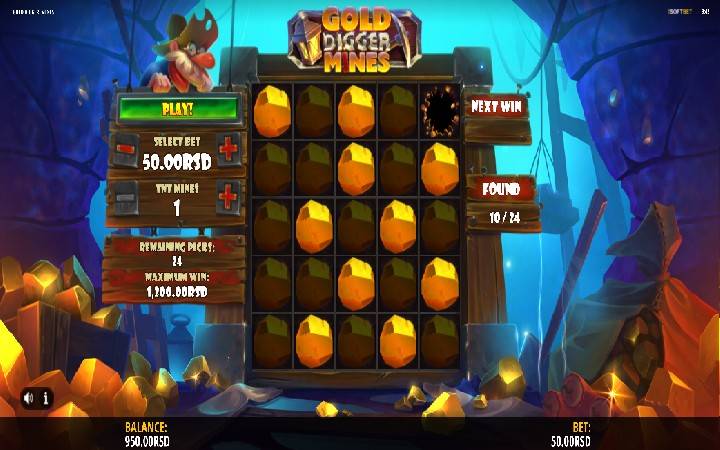 Gold Digger Mines, Online Casino Bonus