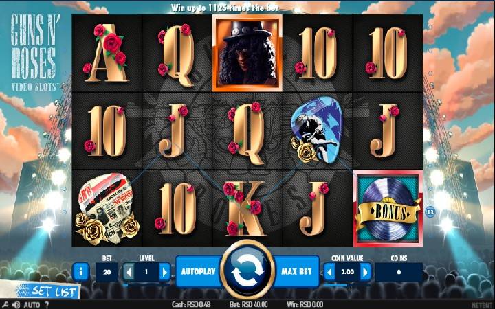 Guns N Roses Online Casino Bonus