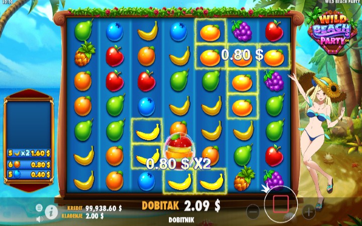 džoker-množilac-online casino bonus-wild beach party-pragmatic play