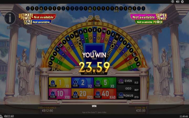 dobitak-online casino bonus-age of the gods spin a win-playtech
