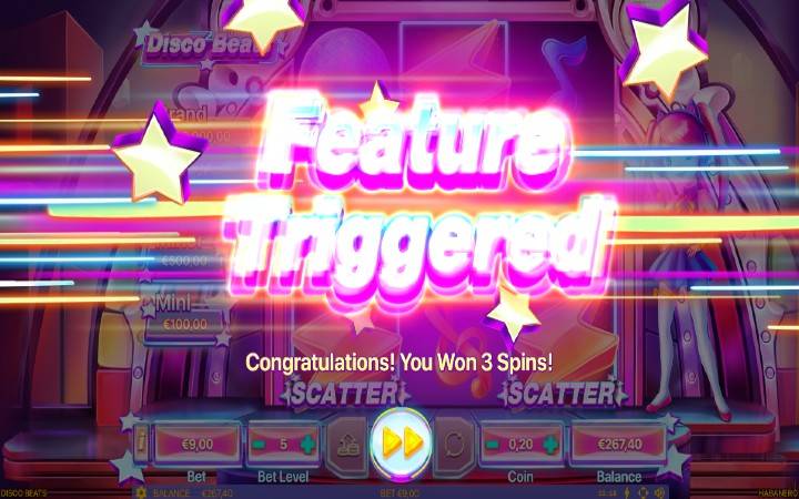 Scatter-online casino bonus-disco beats-habanero