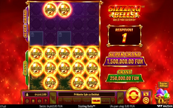 Hold the Jackpot Bonus-online casino bonus-sizzling bells easter-wazdan