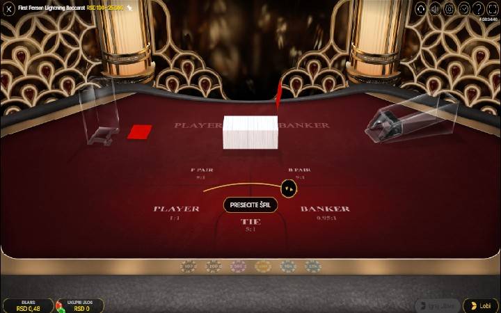 First Person Lightning Baccarat Online Casino Bonus