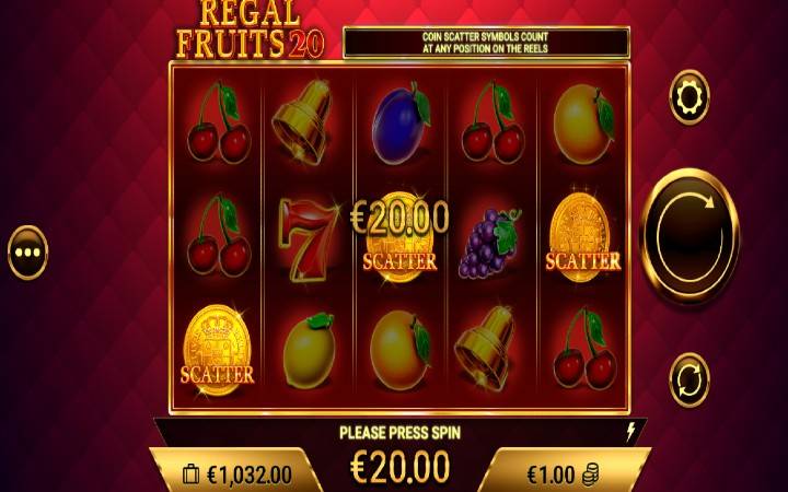 scatter-zlatna kovanica-online casino bonus-regal fruits 20-amigo