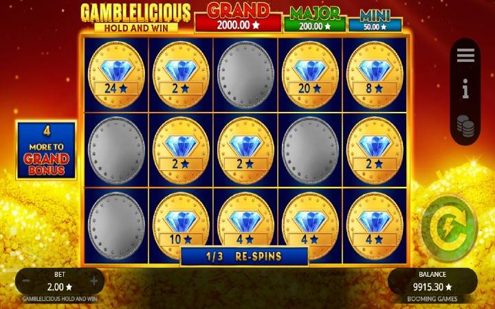 Gamblelicious Hold and WIn-Hold and Win Bonus-booming games-online casino bonus