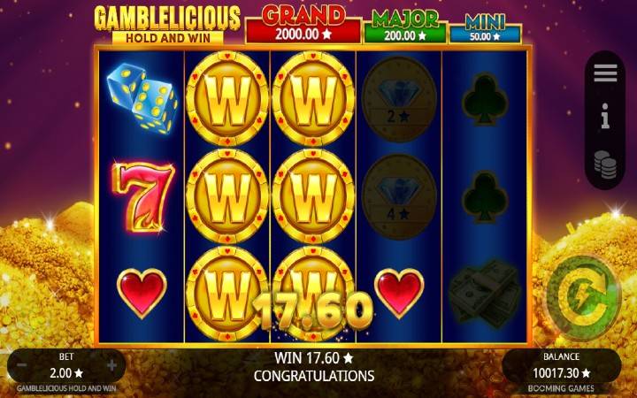 Gamblelicious Hold and Win-booming games-online casino bonus-džoker