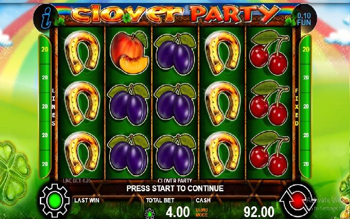 Clover Party Online Casino Bonus