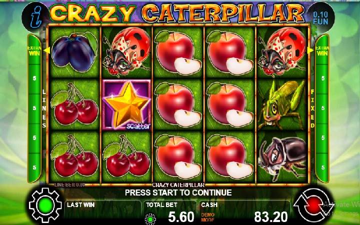 Crazy Caterpillar Online Casino Bonus