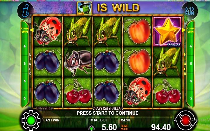 Crazy Caterpillar Online Casino Bonus