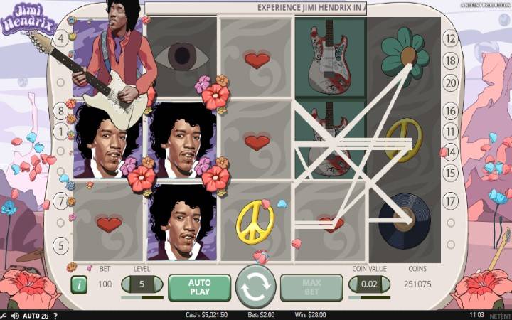 Jimi Hendrix Online Slot-The Purple Haze Bonus-NetEnt-Online casino bonus