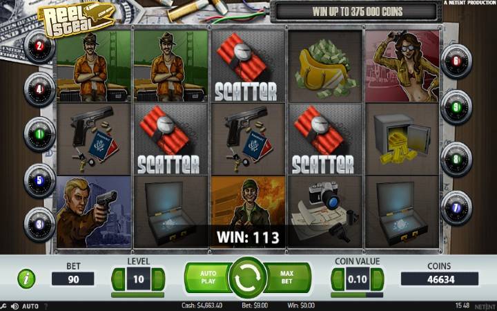 The Reel Steal-scatter-online casino bonus-NetEnt
