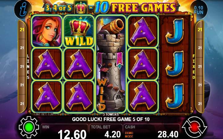 3 Towers-besplatni spinovi-CT Interactive-online casino bonus