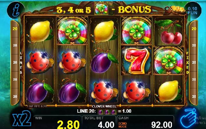 Clover Wheel Online Casino Bonus