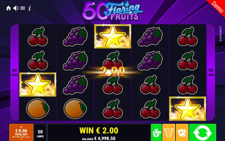 50 flaring fruits-online casino bonus-scatter-gamomat