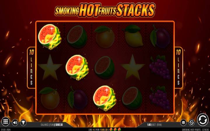 Smoking Hot Fruit Stacks-lubenica-1x2 gaming-online casino bonus
