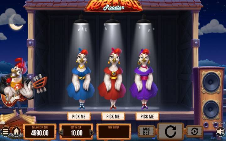Rock n Roll Rooster-pick me bonus-online casino bonus-synot