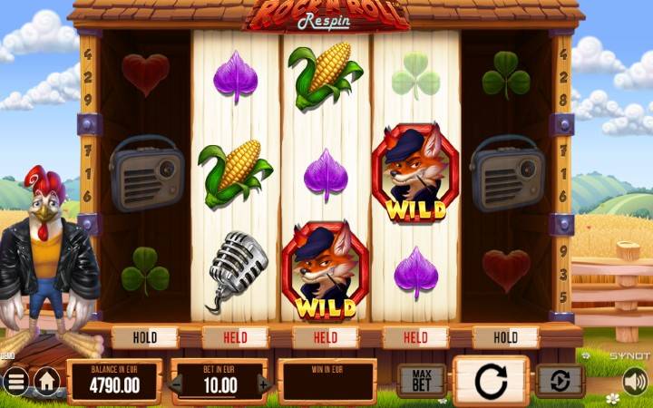 Rock n Roll Rooster-respin bonus-synot-online casino bonus