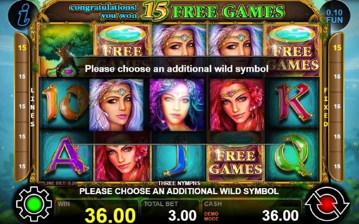 Three Nymphs-scatter-džoker-ct interactive-online casino bonus