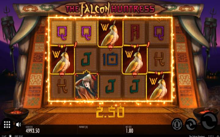 The Falcon Huntress-online casino bonus-scatter-thunderkick