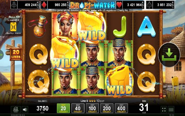 Drops of Water-džoker-EGT-online casino bonus