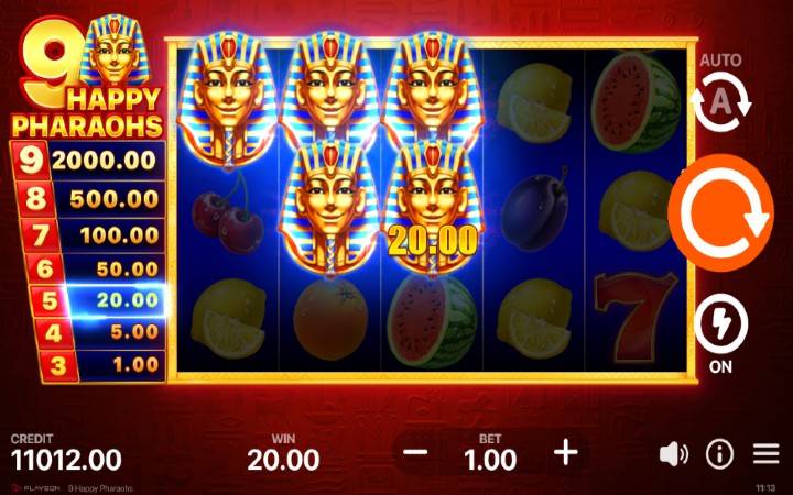 9 Happy Pharaohs-playson-faraoni-online casino bonus