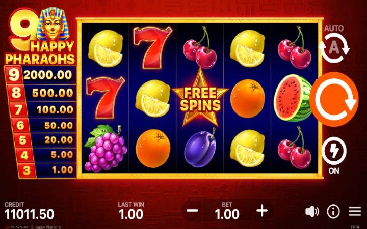 9 Happy Pharaohs-online casino bonus-playson