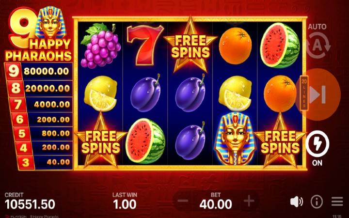 9 Happy Pharaohs-scatter-online casino bonus-playson