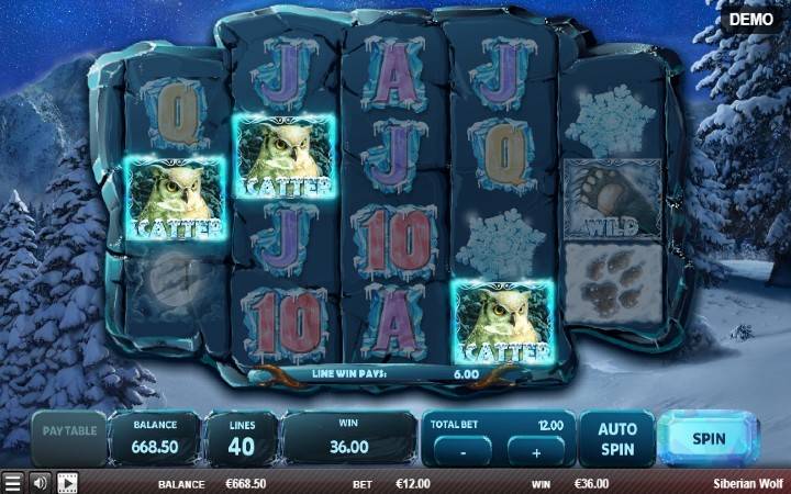 Siberian Wolf-online casino bonus-scatter-red rake