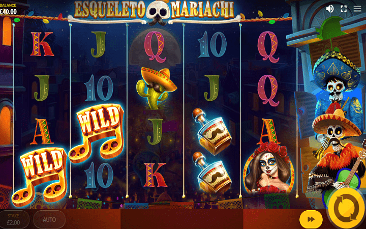 Esqueleto Mariachi-gitarista-online casino bonus-red tiger