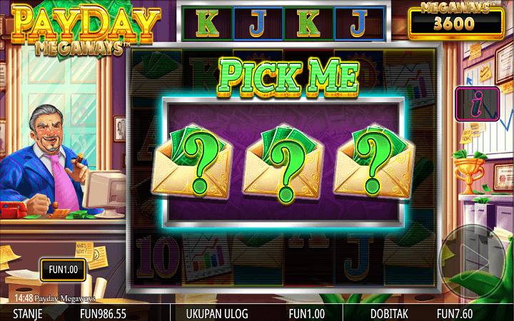 PayDay Megaways-pick me bonus-online casino bonus-relax