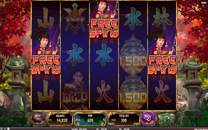 Ways of the Samurai-scatter-online casino bonus-red rake