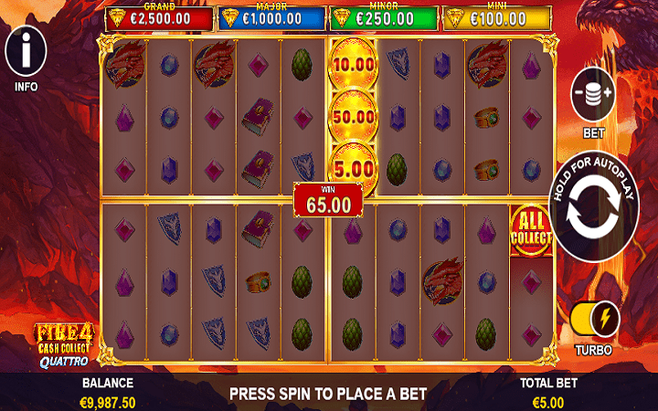 Fire 4 Cash Collect Quattro-online casino bonus-all collect-playtech