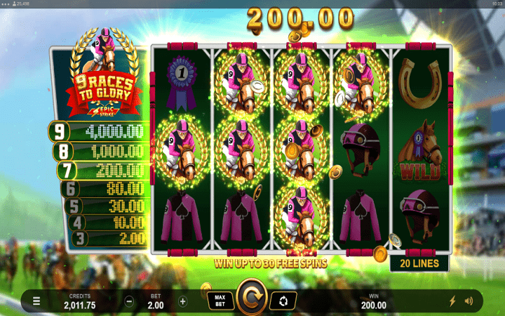 9 Races to Glory-džokej-online casino bonus-games global