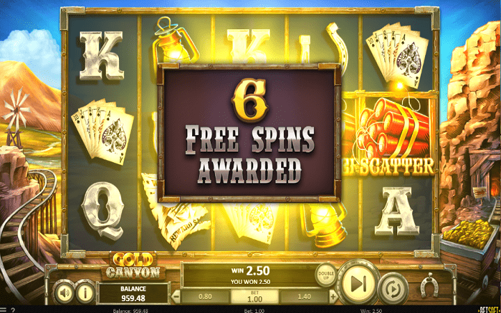 Gold Canyon-scatter-online casino bonus-betsoft