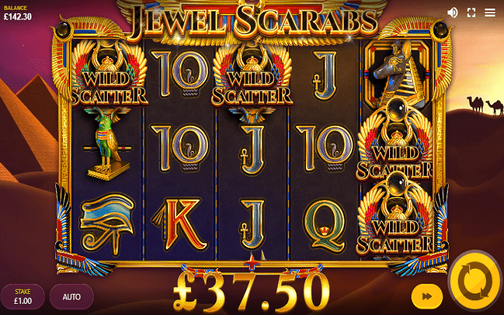 Jewel Scarabs-scatter-online casino bonus-red tiger